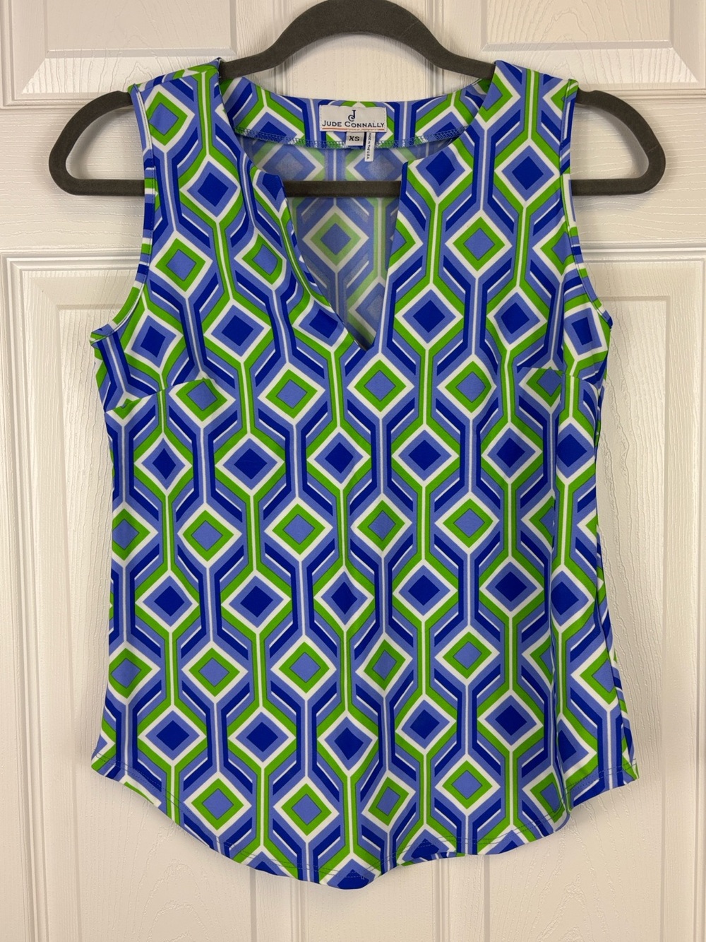 Jude Connally blue green tank top sz xs